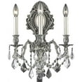 thumbnail image 1 of Wall Sconce MONARCH Traditional 3-Light Golden Teak Smoky Crystal Pewter EL-9057, 1 of 2