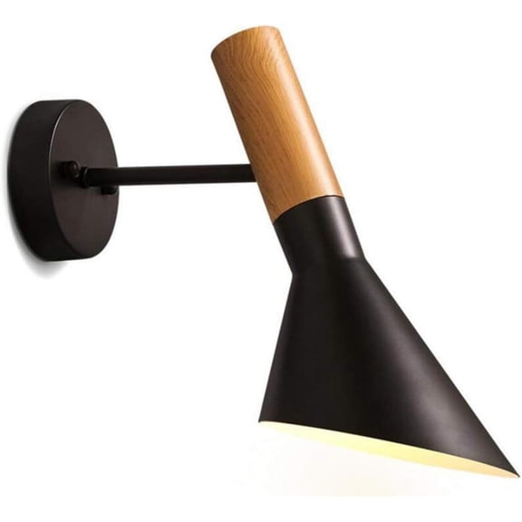 Wall Sconces AJ Minimalist Nordic Modern Black 1 Light Wall Lamp Rotatable Wall Mounted Light Lamp Fixtures for Bedroom Porch Bar Barn Aisle Corridor,Black