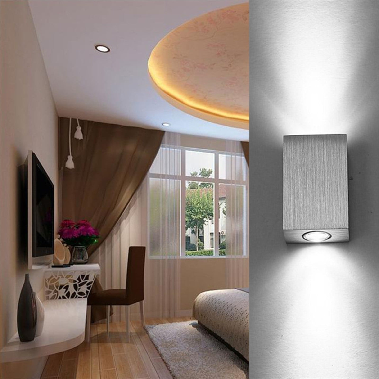 Wall Sconces Lights Modern LED Wall Lamp Set Up And Down Square Warm