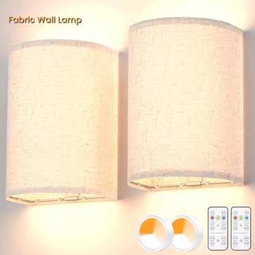 JarryStart Cordless Wall Sconces - Set Of 2 Rechargeable LED Sconces With Remote, Dimmable & Easy Install