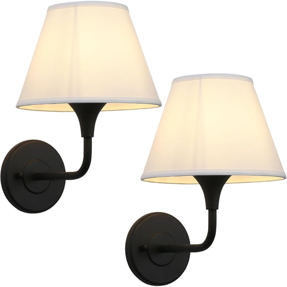 Wall Sconces Set of 2 Antique Black Sconce Hardwired
