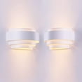 thumbnail image 1 of Wall Sconces Set of 2, Indoor Sconces Lighting Wall Light Fixtures for Living Room Hallway Stair Home Decor LED White Wall Lights with 2pc E26 Bulbs, 1 of 5