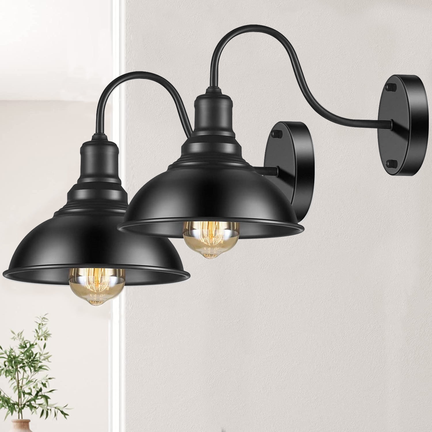 Wall Sconces Set of 2 Industrial Wall Sconces Lighting Black Wall