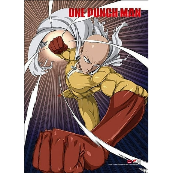 Wall Scroll - One-Punch Man - Saitama Strike Wall Art Licensed ge86677