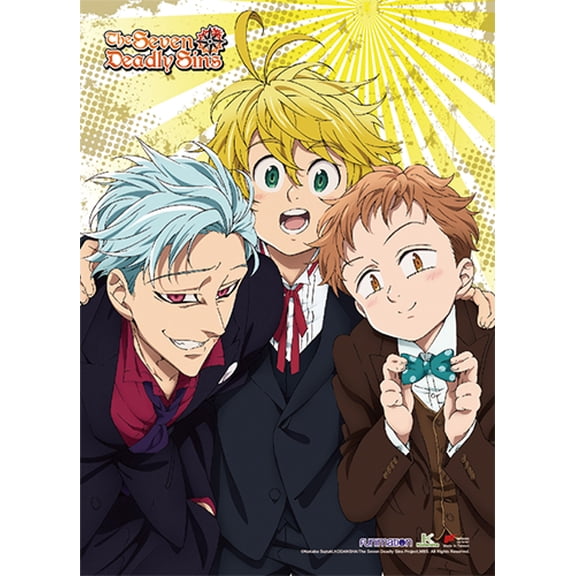 Wall Scroll - Seven Deadly Sins - Ban, Meliodas & King Suits ge86669