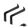 thumbnail image 1 of Wall Shelf Brackets Heavy Duty Support 7 inch by 4 inch Hand Forged Wrought Iron for Open Shelves in Hallways, Kitchens, Closets & Garages - The Barn House Series, 1 of 3