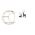 thumbnail image 1 of Wall Shelf Rack Metal Hanging Decor Elk Deer Statue Space Saving Design for Bedroom Office Collectibles, 1 of 8