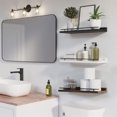 thumbnail image 1 of Wall Shelf, Floating Storage Rack for Bathroom, Kitchen & Living Room, Modular Hanging Shelf with Towel Rack & Plant Holder, Strong Mount, 1 of 8