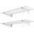 thumbnail image 1 of 2 Pack Garage Wall Shelves, 45x15 inch Wall Mounted Storage Shelves for Garage Heavy Duty Floating Shelf, Holds Up to 220 lbs(White), 1 of 17