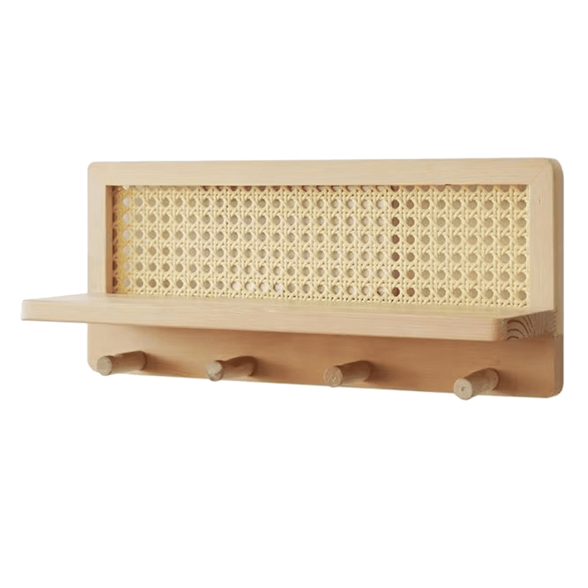 Wall Shelves Bohemian Style Hooks Farmhouse Decor Storage Rack ...