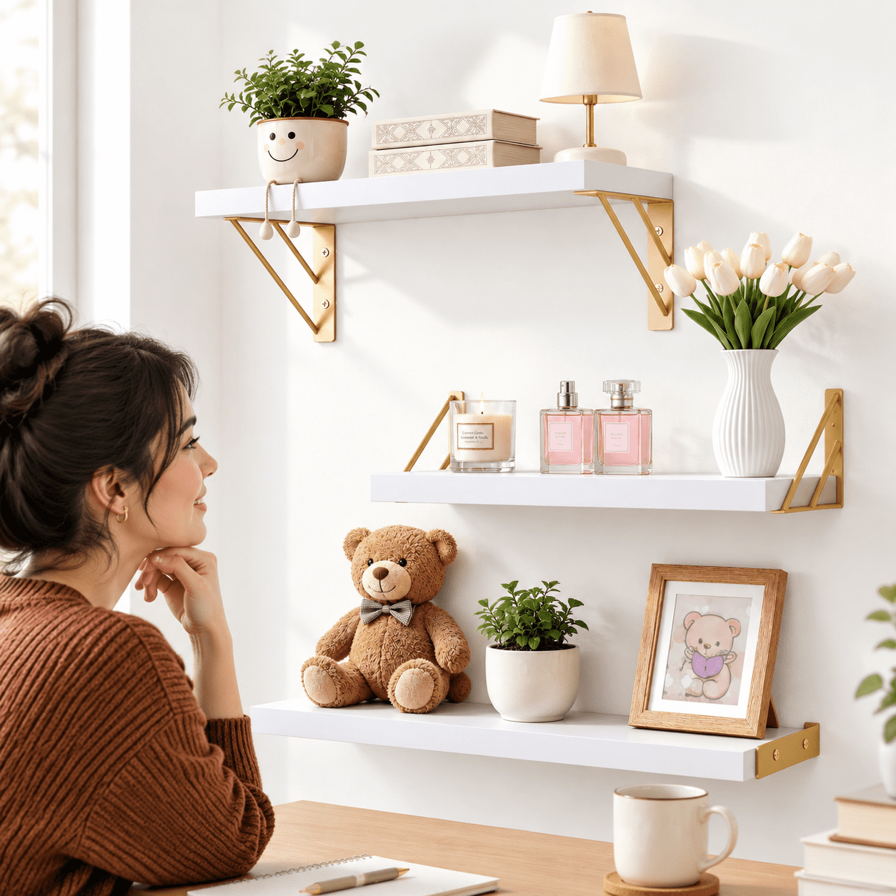 Wall Shelves For Bedroom Decor Floating Living Room Kitchen Stormounted ...