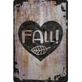 thumbnail image 1 of Wall Sign Heart fall! love leaves autumn season halloween chilly Decorative Art Wall Decor Funny Gift, 1 of 1