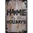 thumbnail image 1 of Wall Sign Home for the holidays Texas hometown love native lonestar Decorative Art Wall Decor Funny Gift, 1 of 1