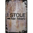 thumbnail image 1 of Wall Sign I stole her heart arrow together relationship couple cute love Decorative Art Wall Decor Funny Gift, 1 of 1