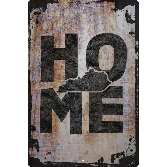 Wall Sign Kentucky Home United States Decorative Art Wall Decor Funny Gift