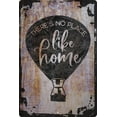 thumbnail image 1 of Wall Sign No place like home caps cursive hot air balloon Wizard of Oz Decorative Art Wall Decor Funny Gift, 1 of 1