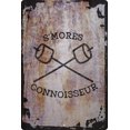 thumbnail image 1 of Wall Sign S'mores connoisseur marshmallows funny bonfire camping Decorative Art Wall Decor Funny Gift, 1 of 1