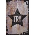 thumbnail image 1 of Wall Sign Try star teacher learning education school classroom Decorative Art Wall Decor Funny Gift, 1 of 1