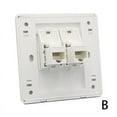 thumbnail image 1 of Wall Socket Plate Network Ethernet LAN Outlet Panel Faceplate T4W0, 1 of 9