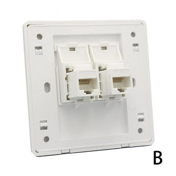 Wall Socket Plate Network Ethernet LAN Outlet Panel Faceplate T4W0