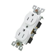 Wall Socket Wall Receptacle 3 Prong Modern Double Outlet Recessed Wall Adapter Wall Outlet for Kitchen Room Restaurant Office Dorm