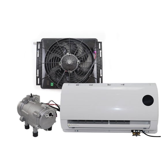 Wall Spilt Dc Power Supply Heavy Truck Turbo Inverter Compressor Electric Car RV Bus Parking Air Conditioner 12v 2kw Cooler ,Compact Design