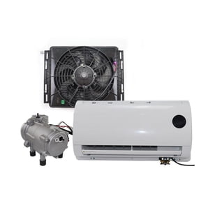 Wall Spilt Dc Power Supply Heavy Truck Turbo Inverter Compressor Electric Car RV Bus Parking Air Conditioner 12v 2kw Cooler ,Compact Design