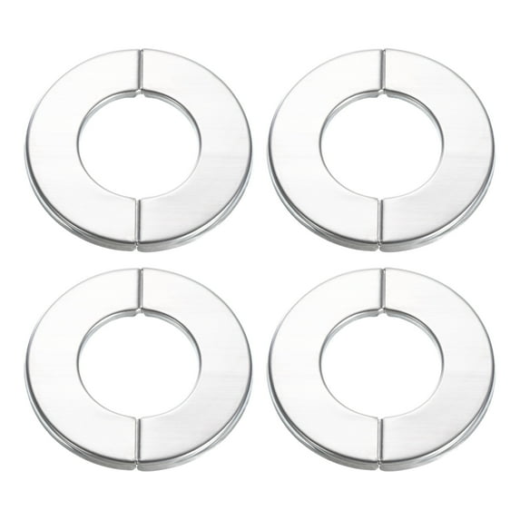 Wall Split Flange, 304 Stainless Steel Round Escutcheon Plate for 32mm Diameter Pipe, 4 Pack