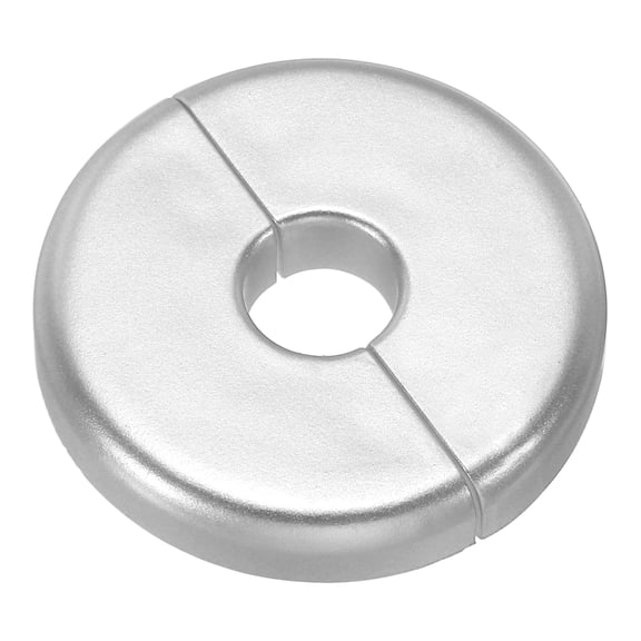 Wall Split Flange, ABS Self-Adhesive Escutcheon Plate for 10mm/0.4" Diameter, Water Pipe Cover for Kitchen Toilet Faucet Decoration, Silver