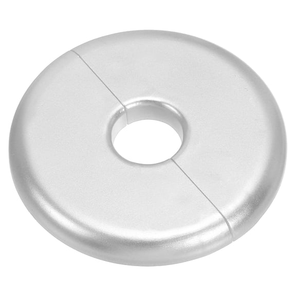 Wall Split Flange, ABS Self-Adhesive Escutcheon Plate for 16.5mm/0.6" Diameter, Water Pipe Cover for Kitchen Toilet Faucet Decoration, Silver