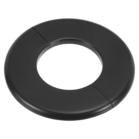 Wall Split Flange, ABS Self-Adhesive Escutcheon Plate for 64mm/2.5" Diameter, Water Pipe Cover for Kitchen Toilet Faucet Decoration, Black