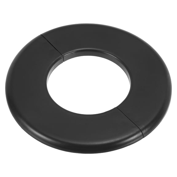 Wall Split Flange, ABS Self-Adhesive Escutcheon Plate for 64mm/2.5" Diameter, Water Pipe Cover for Kitchen Toilet Faucet Decoration, Black
