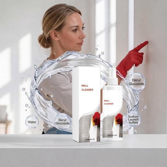 Wall Stain Remover Spray, Interior White Paint Wall Mark Cleaner for Crayon, Handprint, Scuff Marks and Dirty Spots, Portable Mist Spray for Home Touch-Ups