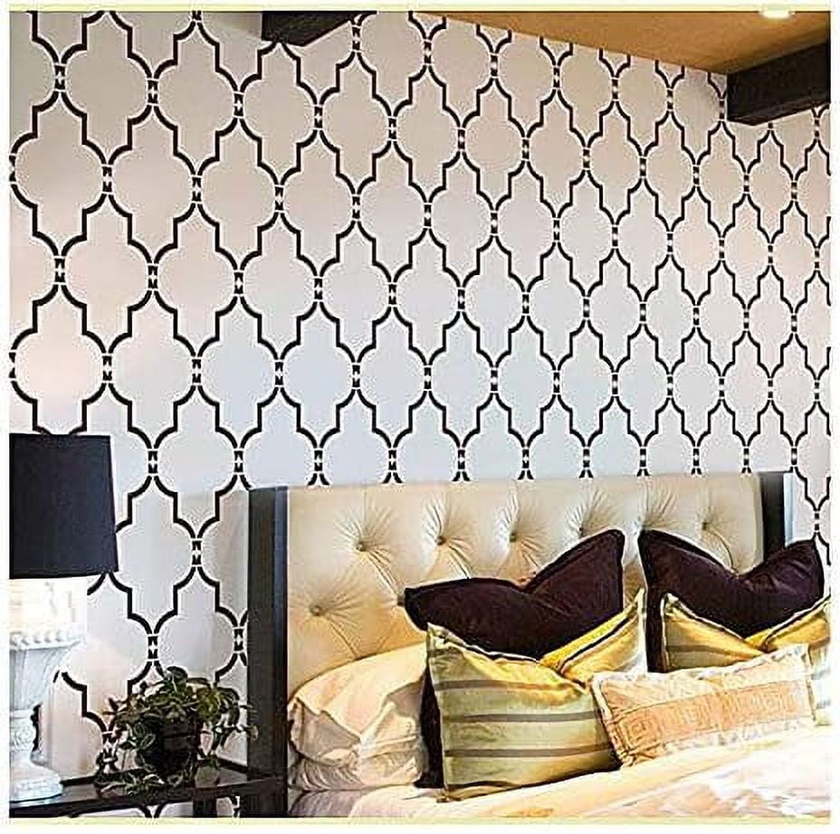 Cutting Edge Stencils Marrakech Trellis Wall Stencil - 24x40 Inch Large Self-Aligning Stencil For Walls, Floors, Furniture