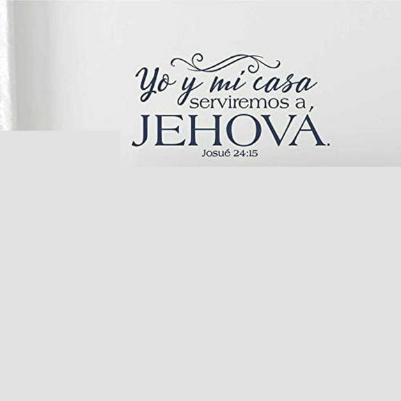 Wall Sticker Art Mural Wallpaper Josue 24:15 Bible Verses Vinyl in Spanish Written Spanish Christian Family Decorative Paper 80x42CM Show Mood Stickers