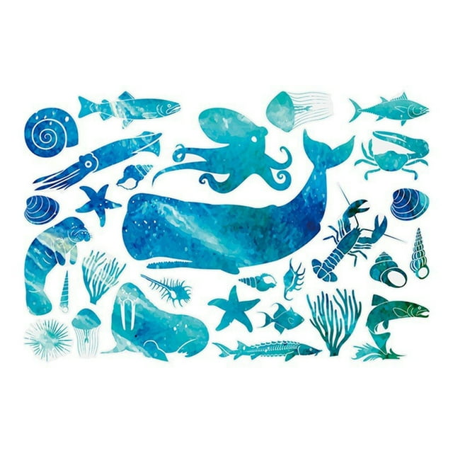 Wall Sticker DIY Cartoon Stickers Glow in The Dark Sea Wallpaper Decor