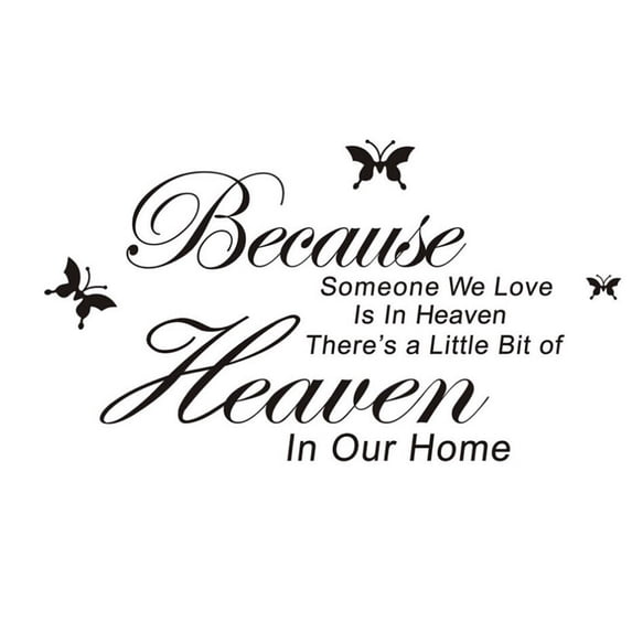 Wall Sticker English Letter Butterfly Pattern Removable Wall Decal Wall Decor for Living Room