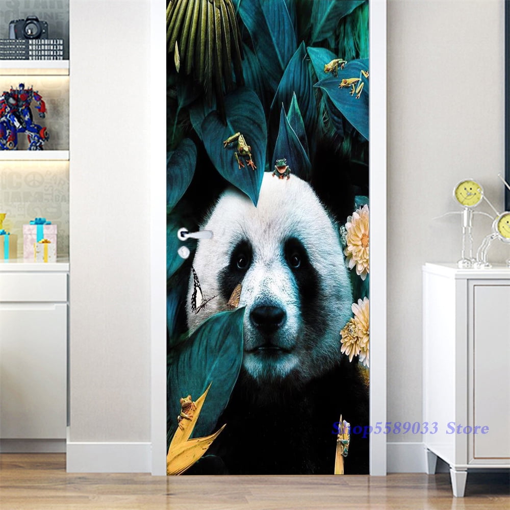 Wall Sticker For Door Living Room Corridor Vinyl Adhesive Door Cover