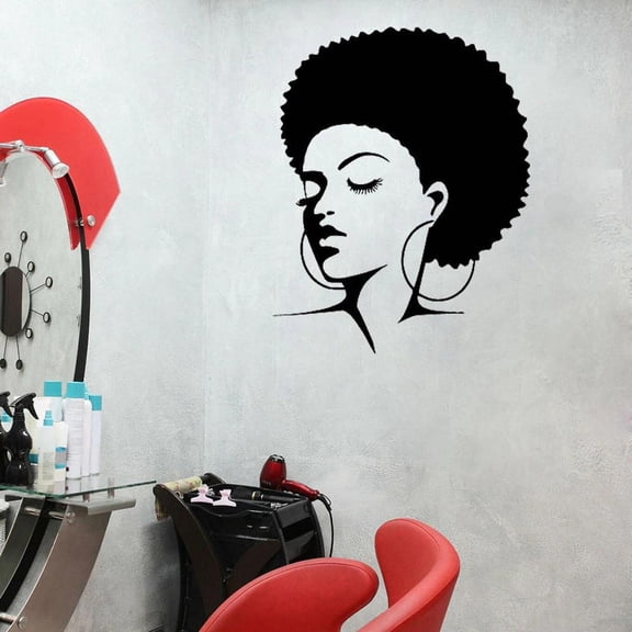 Wall Sticker Home Decors Bedroom Hair Salon Vinyl Wall Decals Beauty Salon Windows Stickers Muraux Hair Salon Haircut 42x53cm