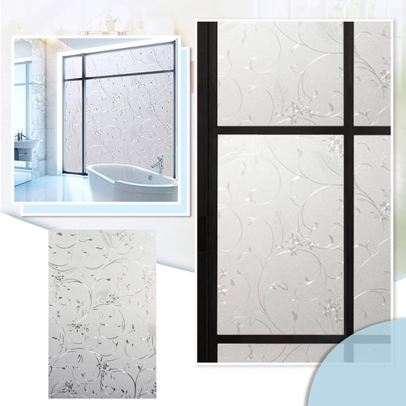 Wall Sticker for Home Privacy Window Film Horizontal Glazing Shield | Glueless Static Cling Transparent Glass Translucent Decorative Sticker for Interior Walls,100x45 cm,Red