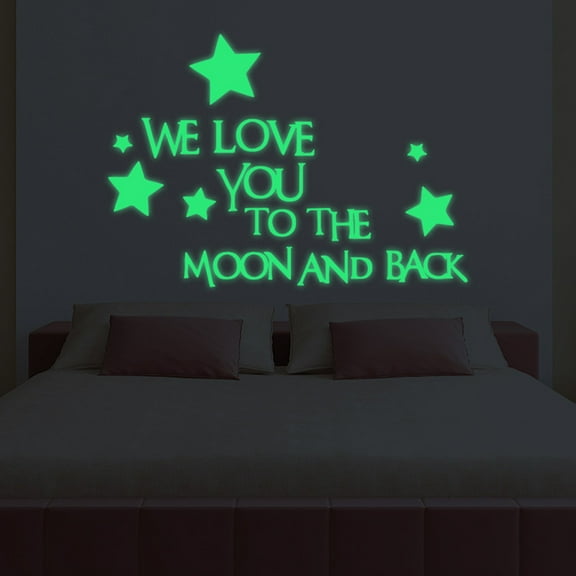 Wall Sticker Luminous 3D Moon Glow Wall Decal for Home Transformation Featuring Star and Effects