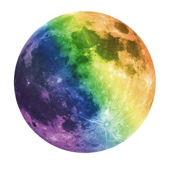 Wall Sticker Moon Glow 3D Removable Fluorescent Dark Large Wall Decal for Modern Interiors, 20 cm, Gold