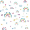 thumbnail image 1 of Wall Sticker Rainbow Sticker Luminous 3D Wallpaper Glow in The Dark Heart Shape Cartoon Wall Paper for Kids Room Living Room, 1 of 5