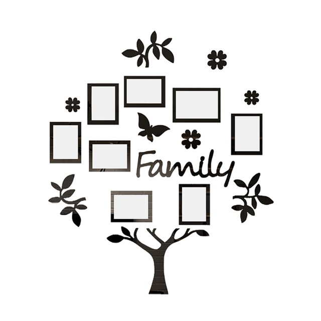 Wall Sticker Tree Photo Frame 3D Room Decal Collage Living Family Picture Stickers Frames Decor
