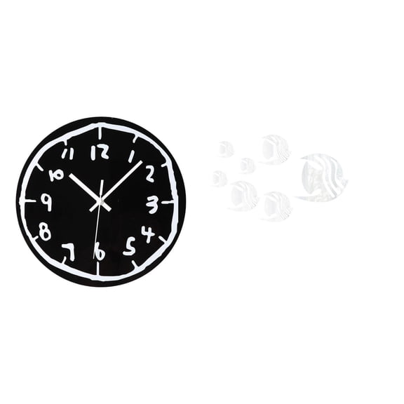 Wall Sticker Wall Clock Non Ticking Silent Decorative Clocks Graffiti Numbers Acrylic for Living Room Bedroom Office