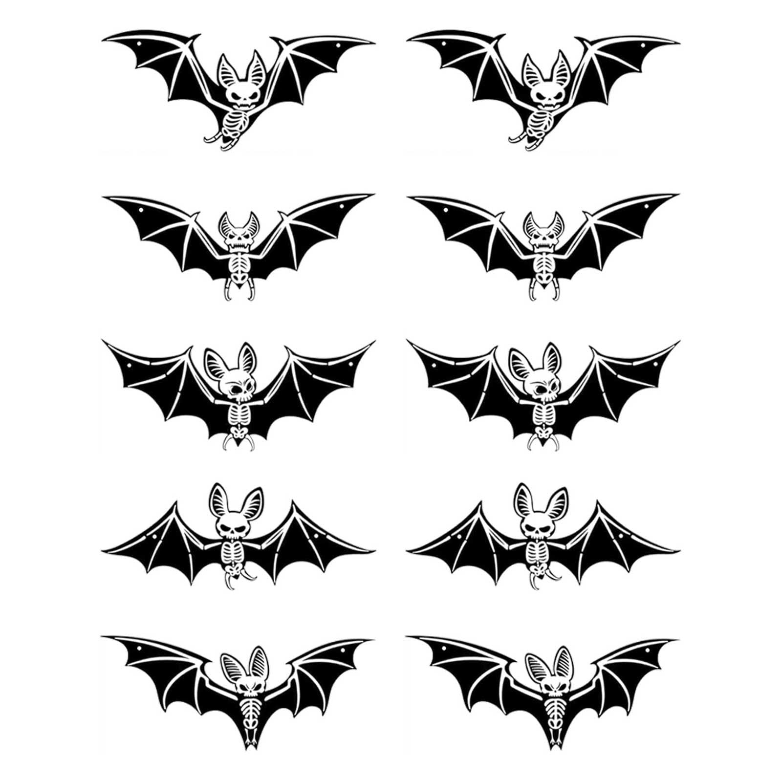 Wall Stickers 10Pcs Halloween Hanging Bats Decorations 2024 Upgraded 5