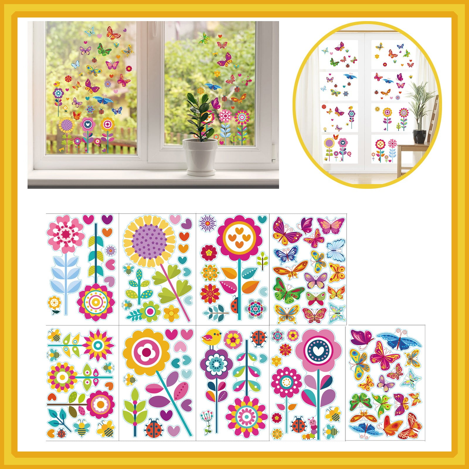 Wall Stickers 9 Floral Wall Stickers Floral Spring Wall Stickers ...