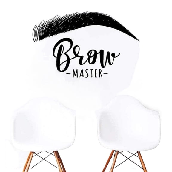 Wall Stickers Brow Art Wall Decal Eyelash Eyebrow Vinyl Sticker Decor Girl Beauty Salon Wallpaper 57X36Cm Home Store Art Deco Wallpaper