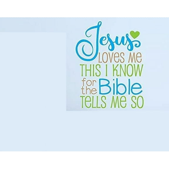 Wall Stickers Decal Home Decor Jesus Loves Me Wall Quote Large Vinyl Wall Words Kids Bedroom Wall Stickers Jesus Loves Me Bible Tells Me So Saying for Wall Church Art