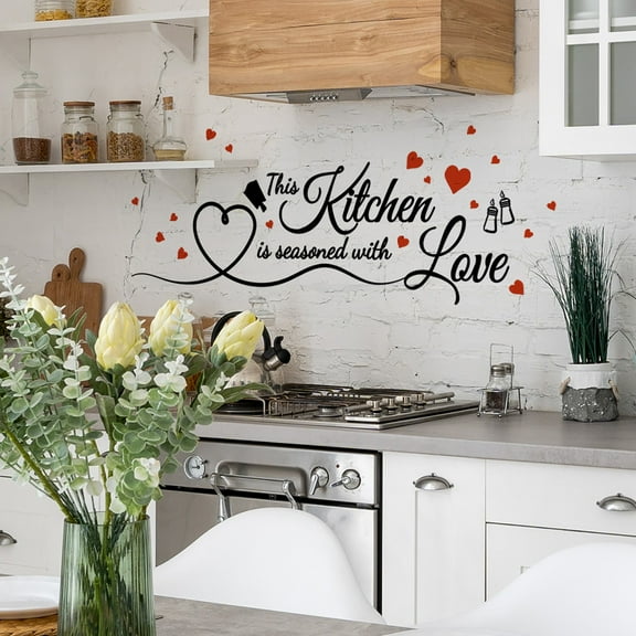 Wall Stickers English Slogan Kitchen Porch Wall Decoration Wall Stickers,Black Home Wall Stickers